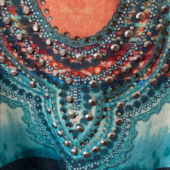 Boho flare top with decorative beads - Picture 6 of 8